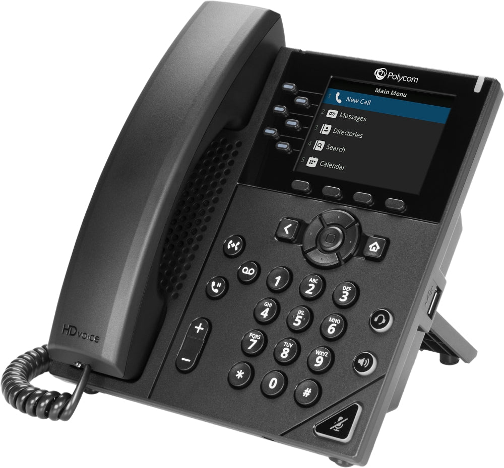 Poly VVX 350 6-line Desktop Business IP Phone (openSIP, dual 10/100/10 –  Global Communication