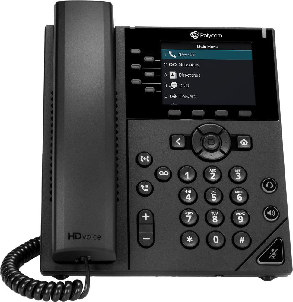 Poly VVX 350 6-line Desktop Business IP Phone (openSIP, dual 10/100/10 –  Global Communication